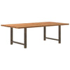 Eettafel Rechthoekig Massief Eikenhout Lichtbruin