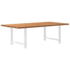 Eettafel Rechthoekig Massief Eikenhout Lichtbruin