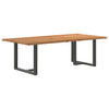 Eettafel Met Natuurlijke Rand Massief Eikenhout Rechthoekig