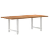 Eettafel Rechthoekig Massief Eikenhout Lichtbruin