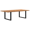 Eettafel Met Natuurlijke Rand Massief Eikenhout Rechthoekig