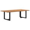 Eettafel Met Natuurlijke Rand Massief Eikenhout Rechthoekig
