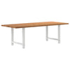 Eettafel Rechthoekig Massief Eikenhout Lichtbruin