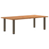 Eettafel Rechthoekig 180X100X74 Cm Massief Eikenhout Lichtbruin Natuurlijk Staal