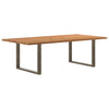 Eettafel Met Natuurlijke Rand Massief Eikenhout Rechthoekig