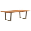 Eettafel Met Boomrand 240X120X74 Cm Massief Hout Eiken Naturel