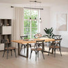 Eettafel Met Boomrand 240X120X74 Cm Massief Hout Eiken Naturel
