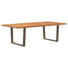 Eettafel Met Boomrand 240X120X74 Cm Massief Hout Eiken Naturel