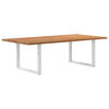 Eettafel Met Natuurlijke Rand Massief Eikenhout Rechthoekig