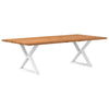 Eettafel Met Natuurlijke Rand Eikenhout Lichtbruin