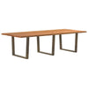 Eettafel Rechthoekig 320X120X74 Cm Massief Eikenhout Natuurlijk Staal