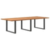 Eettafel Met Natuurlijke Rand Massief Eikenhout Rechthoekig