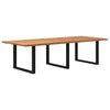 Eettafel Met Natuurlijke Rand Massief Eikenhout Rechthoekig
