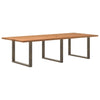 Eettafel Met Natuurlijke Rand Massief Eikenhout Rechthoekig
