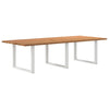 Eettafel Met Natuurlijke Rand Massief Eikenhout Rechthoekig