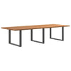 Eettafel Rechthoekig Massief Eikenhout Lichtbruin