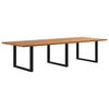 Eettafel Rechthoekig Massief Eikenhout Lichtbruin