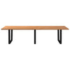 Eettafel Rechthoekig 320X120X74 Cm Massief Eikenhout Zwart
