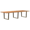 Eettafel Rechthoekig 320X120X74 Cm Massief Eikenhout Natuurlijk Staal