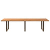 Eettafel Rechthoekig 320X120X74 Cm Massief Eikenhout Natuurlijk Staal