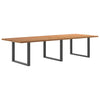 Eettafel Met Natuurlijke Rand Massief Eikenhout Rechthoekig