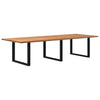 Eettafel Met Natuurlijke Rand Massief Eikenhout Rechthoekig