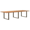 Eettafel Met Natuurlijke Rand Massief Eikenhout Rechthoekig