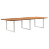 Eettafel Met Natuurlijke Rand Massief Eikenhout Rechthoekig