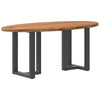 Eettafel Ovaal Massief Eikenhout Lichtbruin