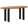 Eettafel Ovaal Massief Eikenhout Lichtbruin