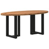 Eettafel Ovaal Massief Eikenhout Lichtbruin