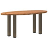 Eettafel Ovaal Massief Eikenhout Lichtbruin