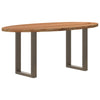 Eettafel Ovaal Massief Eikenhout Lichtbruin