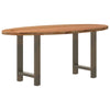 Eettafel Ovaal Massief Eikenhout Lichtbruin
