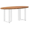 Eettafel Ovaal Massief Eikenhout Lichtbruin