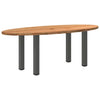 Eettafel Ovaal Massief Eikenhout Lichtbruin