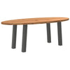 Eettafel Ovaal Massief Eikenhout Lichtbruin