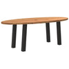 Eettafel Ovaal Massief Eikenhout Lichtbruin