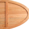 Eettafel 220X100X74 Cm Ovaal Massief Eikenhout Lichtbruin