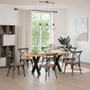 Eettafel Ovaal Massief Eikenhout Lichtbruin