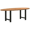 Eettafel Ovaal Massief Eikenhout Lichtbruin