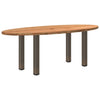 Eettafel Ovaal Massief Eikenhout Lichtbruin