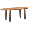 Eettafel Ovaal Massief Eikenhout Lichtbruin