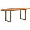 Eettafel Ovaal Massief Eikenhout Lichtbruin