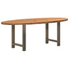 Eettafel Ovaal Massief Eikenhout Lichtbruin