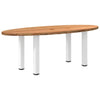 Eettafel Ovaal Massief Eikenhout Lichtbruin