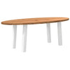 Eettafel Ovaal Massief Eikenhout Lichtbruin