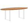 Eettafel Ovaal Massief Eikenhout Lichtbruin