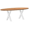Eettafel Ovaal Massief Eikenhout Lichtbruin