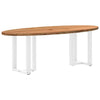 Eettafel Ovaal Massief Eikenhout Lichtbruin